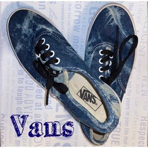 Vans Authentic Acid Denim Wash Sneakers, Size 3.0, EUC!!